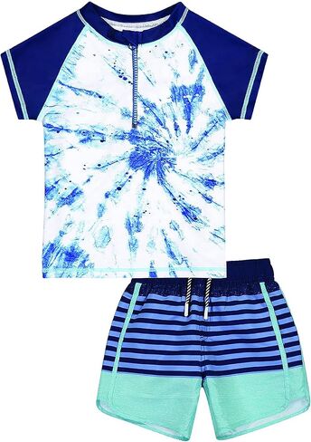Andy & Evan Boys' Two-Piece Rashguard Swim Set (Toddler/Little Kids) 1 in Saudi Arabia