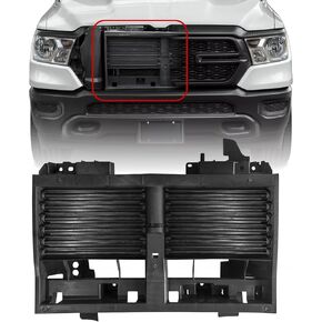 Active Radiator Grille Shutter Assembly Compatible with Dodge Ram 1500 DT 2019 2020 2021 2022 (New Body Style) OEM 68405073AD 68405073AB CH1206113
