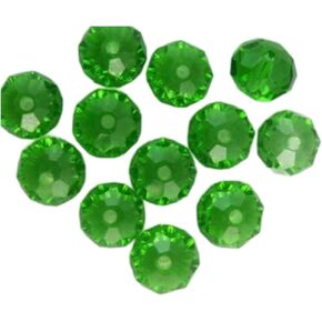 80Pcs 6mm Green Bicone Cryctal Glass Beads Briolette Rondelle Beads Faceted Spacer Beads for Jewelry Bracelet Making Beading Supplies Beads and Bead Assortments