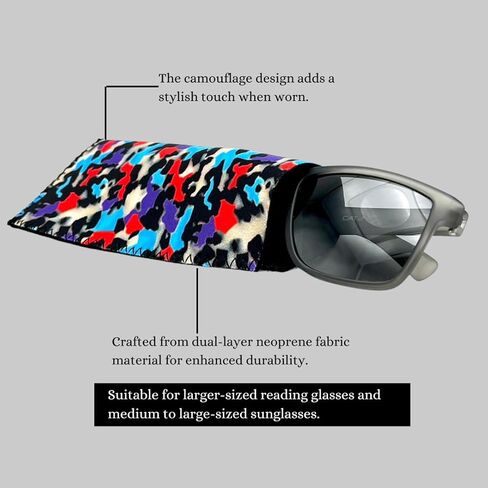 MIYUI JAPAN 3 Pack Reading Glasses Pouch Sunglasses Pouch- Soft Eyeglasses Bag Portable Cloth Eyewear Case in Kuwait