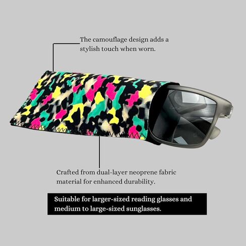 MIYUI JAPAN 3 Pack Reading Glasses Pouch Sunglasses Pouch- Soft Eyeglasses Bag Portable Cloth Eyewear Case in Kuwait