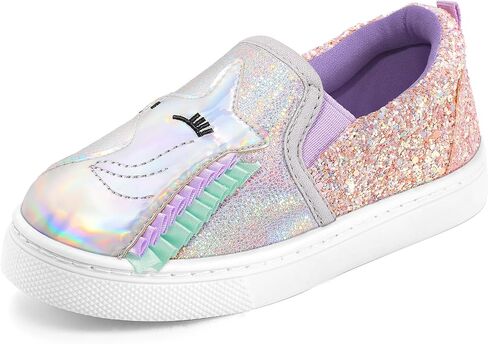 K KomForme Toddler Girls Boys Shoes Little Kids Slip on Canvas Sneakers for Running/Walking in Kuwait