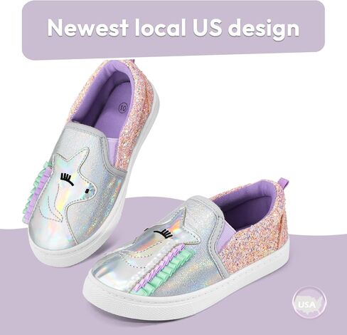 K KomForme Toddler Girls Boys Shoes Little Kids Slip on Canvas Sneakers for Running/Walking in Kuwait