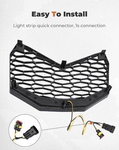 شواية KEMIMOTO X3، شبكة أمامية X3 مع ملحقات إضاءة LED متوافقة مع جميع الموديلات 2017-2024 Can-Am Maverick X3 وX3 Max in Saudi Arabia