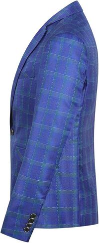 Boyland Men's Casual Suit Blazer Jackets Lightweight One Button Sport Coats Plaid Blazer in Saudi Arabia