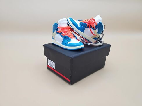 MINI 3D 2 PAIR sneaker keychain with mini shoe box included in Kuwait
