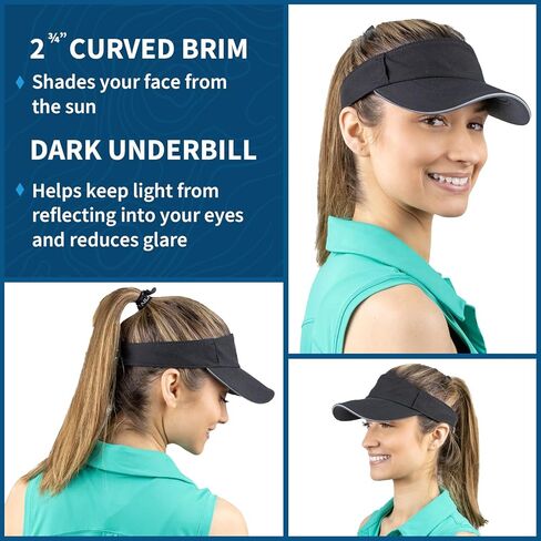 TrailHeads Women’s Sun Visor Hat for Running, Golf and Tennis - Recycled in Kuwait