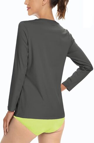 Boladeci Women's UPF 50+ Sun Shirts V Neck Long Sleeve Lightweight Quick Dry UV Protection Clothing Rash Guard Swim T-Shirts in Kuwait