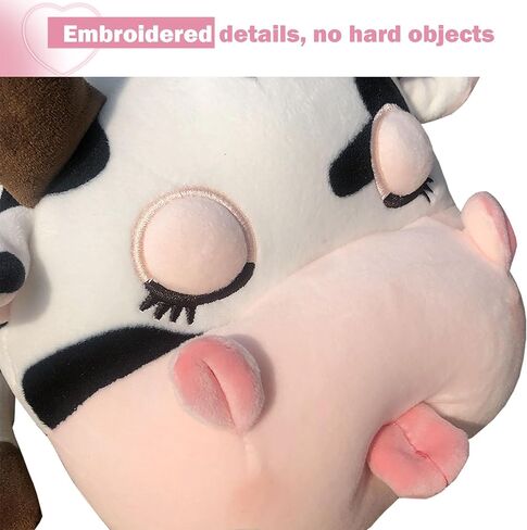Cow Plush Pillow - 23.6 inch Adorable Cow Stuffed Animal - Stuffed Cow Animals Hugging Pillow for Kids Adults Boys Girls Birthday Christmas Valentine Gift in Saudi Arabia