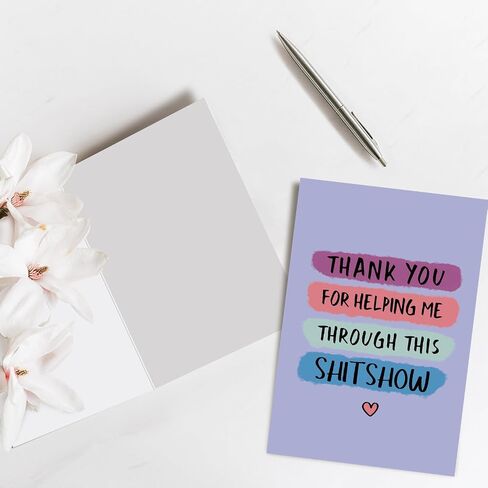 Funny Thank You Card for Women Men, Thank You for Supporting Me Card, Humor Appreciation Card for Coworker Friends Family Members in Saudi Arabia