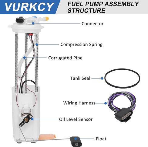 Electric Fuel Pump Module Assembly w/Pressure Sensor Compatible with Chevy GMC K1500 K2500 K3500 C1500 C2500 C3500 1997 1998 1999 2000 4.3L 5.0L 5.7L 7.4L V6 V8, Replace E3947M in Saudi Arabia