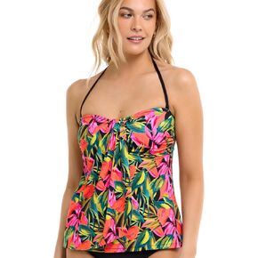 Skye Women's Standard Vivian Drape Front Bandeau Tankini Top Swimsuit