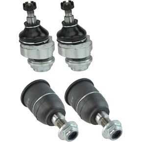 TRQ 4 Piece Front Upper & Lower Ball Joint Set LH Driver RH Passenger Sides for 04-08 Acura TL