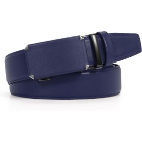 XZQTIVE Men's Ratchet Belt for Dress 2Pack Slid Leather Belt with Automatic Click Buckle