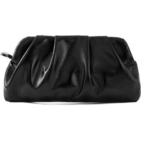 Women's Evening Bag Ruched Clutch Purse Detachable Chain Crossbody Bag