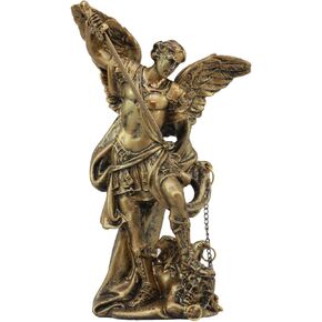 Ebros Catholic Church Holy Archangel Saint Michael Statue 5" Tall The Protector Warrior Collectible Figurine General of God's Army Sacrament of Holy The Eucharist
