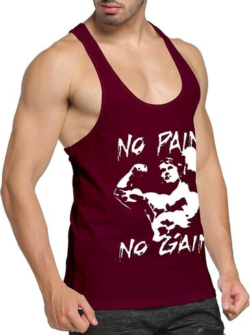 GYMLEADER Men's Tank Top Workout Gym Muscle Shirt Y Back Fitness Bodybuilding Stringer Shirt in Saudi Arabia