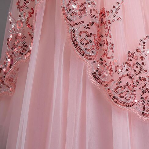 NNJXD Girl Pageant Party Dress Long Tulle Princess Flower Girls Wedding Gown in Saudi Arabia