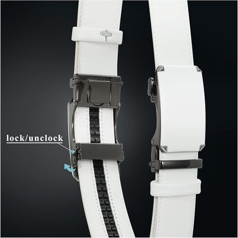حزام سقاطة رجالي من XZQTIVE للفستان مكون من قطعتين حزام جلدي منزلق مع إبزيم نقر تلقائي in Kuwait
