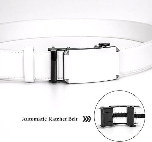 حزام سقاطة رجالي من XZQTIVE للفستان مكون من قطعتين حزام جلدي منزلق مع إبزيم نقر تلقائي in Kuwait