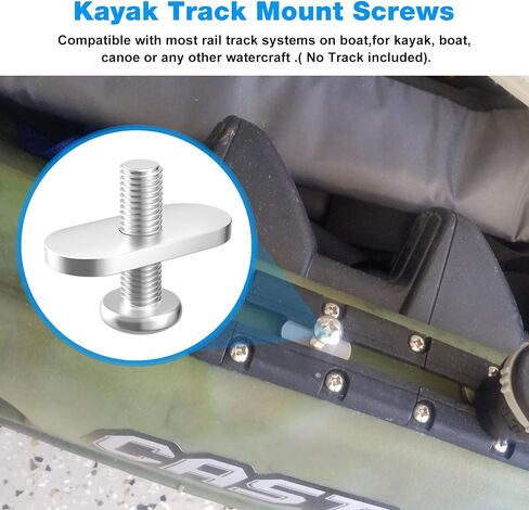 مسامير تثبيت مسار كاياك للسكك الحديدية، ومسامير مسار كاياك، وصواميل مسار كاياك، وصواميل تثبيت مسار كاياك من الفولاذ المقاوم للصدأ 304، ومسامير ملحقات تثبيت مسار كاياك - 8 عبوات in Kuwait