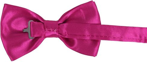 Dan Smith Man Bow Ties Silk Touch Bowtie Hankies Cuff-Links Set Clip-On Adjustable Famliy Shirt in Saudi Arabia