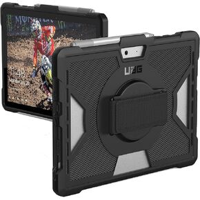 URBAN ARMOR GEAR UAG Microsoft Surface Go 4 / Surface Go 3 / Surface Go 2 / Surface Go Case [10.5-inch screen] w/Hand Strap Outback Feather-Light Rugged Military Drop Tested Cover, Black