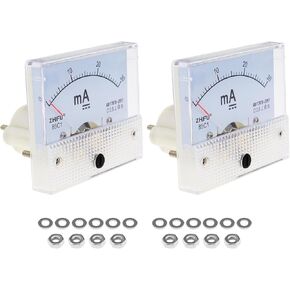 2pcs DC Amp Meter Analog Voltmeter DC Analog Current Panel Meter 85C1 Pointer DC Ammeter for Monitoring Circuit Battery Charger Measuring Current