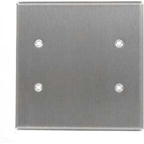 Leviton 84125-40 SS WP 2G BLANK OVERSIZED STRAP MNT