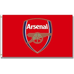 New Football Club Flag Team Soccer Banner for FC Fan Use 3x5 Feet Red With Two Metal Grommets(Bright & Vibrant 150D Polyester) Durable