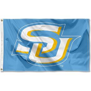 Southern Jaguars Light Blue SU Logo Flag