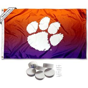 Clemson Tigers Gradient Banner and Tapestry Wall Tack Pads