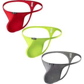 IKINGSKY Men's Modal Big Pouch G-string Underwear Sexy Low Rise Y-back Thong Soft Bulge Under Panties for Men in Kuwait