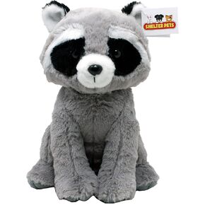 Stella the Raccoon - 10" Raccoons Plush Toy Stuffed Animals - Based on Real-Life Adopted Pets - Benefiting the Puppy and Dogs Animal Shelters They Were Adopted From- Trash Panda Plushies