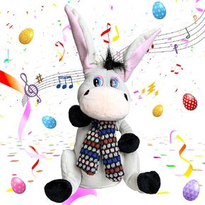 Musical Ear-Flapping Singing Donkey Plush Toy - Interactive Stuffed Animal for Toddlers, Birthday Gift, Boys and Girls 15.7"
