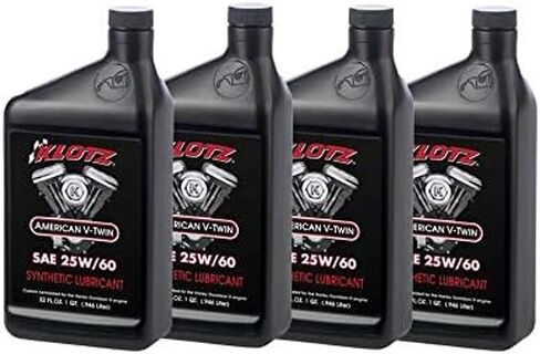 Klotz American V-Twin Synthetic Motorcycle Oil Lubricant 20W-50 for Harley-Davidson Air-Cooled Engine – Wear Protection & Antioxidant | KH-2050, 4 Quarts Value Pack in Saudi Arabia