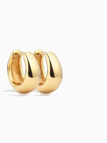 DIVA’S Hoop Style Earrings Solid Sterling Silver 14K Gold Plated in Saudi Arabia