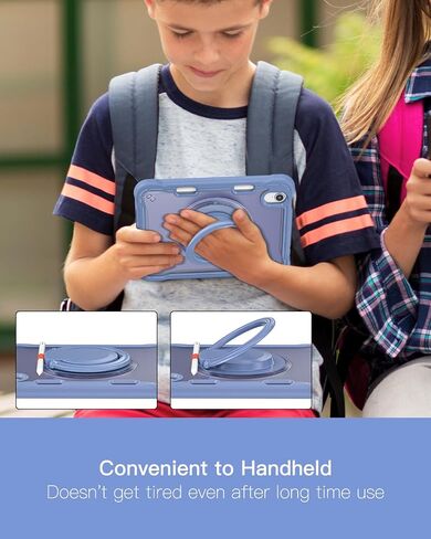 BRAECN iPad Mini 6 Case,Cover for Kids 8.3 inch 2021 iPad Mini 6th Gen, Shockproof Dropproof Rugged Protective Case with Pen Holder Carrying Shoulder Strap Ring, 360 Rotating Stand, Lavender Grey in Saudi Arabia