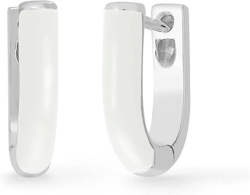 Boma Jewelry Sterling Silver U-Shaped Huggie Hoop Earrings in Saudi Arabia