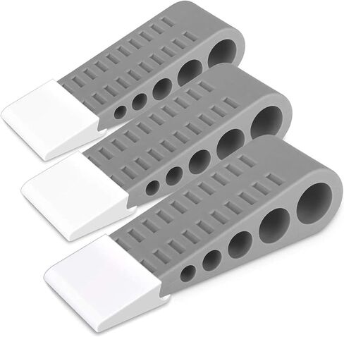 سدادة الباب المطاطية لإيقاف الباب، واقي إصبع مرن لإيقاف الباب على الأرض، 3 قطع/مجموعة من سدادة الباب (رمادي) in Kuwait