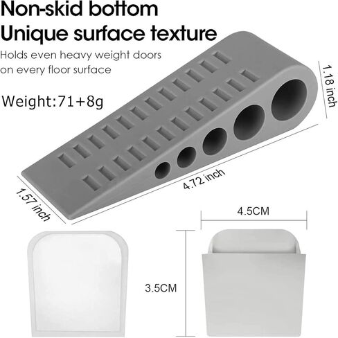 سدادة الباب المطاطية لإيقاف الباب، واقي إصبع مرن لإيقاف الباب على الأرض، 3 قطع/مجموعة من سدادة الباب (رمادي) in Kuwait