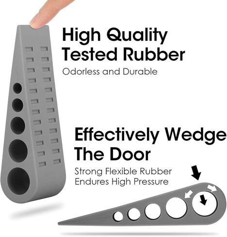 سدادة الباب المطاطية لإيقاف الباب، واقي إصبع مرن لإيقاف الباب على الأرض، 3 قطع/مجموعة من سدادة الباب (رمادي) in Kuwait