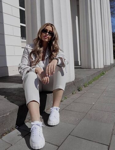 Bianstore Women's Cropped Trench Coat Fashion Long Sleeve Belted Jacket Outerwear in Kuwait