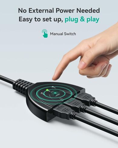 HDMI Switch, HDMI Splitter Switcher 3 in 1 Out, 4K HDMI Switcher with Pigtail HDMI Cable, Support Full HD 4K 1080P 3D Player, HDMI Hub Compatible with Fire Stick, TV,PS4, Game Consoles in Saudi Arabia