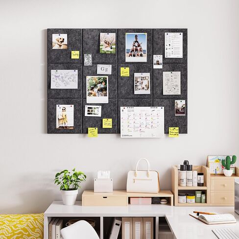 Felt Bulletin Board：47"x35" Large Cork Board Alternative - 12 Pack Pin Board with 60 Push Pins for Walls Office Home in Saudi Arabia