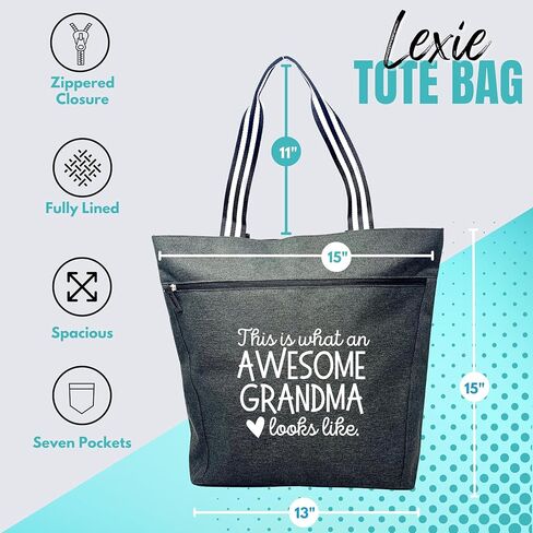 Brooke & Jess Designs هدايا الجدة، حقيبة حمل هدايا نانا - مثالية للعمل، هدية للجدة، عيد الأم من الأحفاد in Kuwait