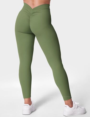 YEOREO Gym Leggings for Women V Back Workout Leggings Scrunch Butt Lifting Leggings for Women High Waist Yoga Pants Daze in Kuwait