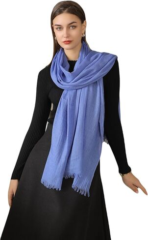 Jeelow Cotton Feel Scarf Shawl Wrap Soft Lightweight Scarves And Wraps For Men Women in Kuwait