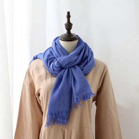 Jeelow Cotton Feel Scarf Shawl Wrap Soft Lightweight Scarves And Wraps For Men Women in Kuwait