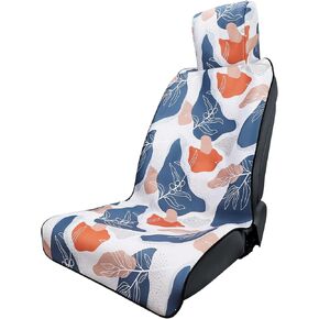 YR Universal Fit Waterproof Stain Resistant Car Seat Cover, Non-Slip Neoprene Car Seat Covers for Sedan, SUV, Van, Truck, Front Seat Protector, Protect Your Leather & Cloth Seats (Leopard)
